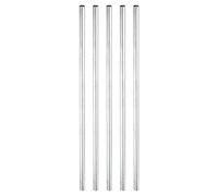 Tuerca de acoplamiento redonda, rosca hembra M4 x 0,7 mm, 130 mm, conector de manguito redondo roscado, barra, espárrago, tubo, tuerca, fijación, color plateado, paquete de 10