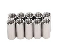 Tuerca de acoplamiento redondo de acero inoxidable 10 PCS M10X1.5 L35 mm Conjunto de mantenimiento interno