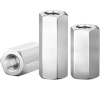 Tuerca de acoplamiento Tuerca de acoplamiento, apriete hexagonal M3~M24 Manga de junta de conector de varilla alargada extendida(5pcs,M10x17x40mm)