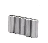 tuerca de acoplamiento, Tuerca de acoplamiento de varilla larga hexagonal M2-M12 de acero inoxidable 304, longitudes de espaciador de separación, paquete de 6-40mm(Length 8mm-M12 1PC)