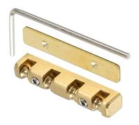 Tuerca de bajo de 4 cuerdas ajustable en altura para guitarra eléctrica, rodillo de latón, piezas de repuesto de regulación dividida, puente de latón ajustable en altura