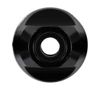 Tuerca de bicicleta de aleación de aluminio M5 tornillo antideslizante para eje de liberación rápida compatible con varillas de liberación rápida de bicicleta estándar (negro)