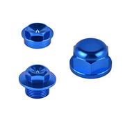 Tuerca de Bloqueo de Eje de Bloqueo de Rueda Delantera y Trasera de Aluminio, for KTM 125, 250, 350, 450, 500, EXC, EXCF, XCW, 2016-2020, Husqvarna TE FE LiMePng(Blue)