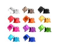 Tuerca de bloqueo de nailon con brida de aleación de aluminio, rosca anodizada colorida métrica, Tuercas Nylock hexagonales autoblocantes M2 M2.5 M3 M4 M5 M6 M8(Orange,M8 (6pcs))