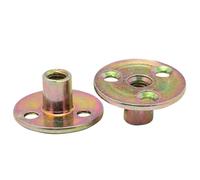 Tuerca de bloqueo de placa de hierro for madera, tuerca de placa de hierro, tuerca de bloqueo de férula for muebles, bloqueo de pie de sofá, tuerca galvanizada de tres orificios M8 M10(1pcs,M10)