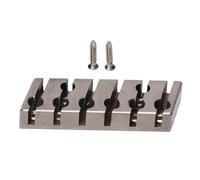 Tuerca de bloqueo para cuerdas de 42 mm en metal plateado, tuerca de bloqueo profesional para guitarras eléctricas sin pala, incluye 2 tornillos de montaje