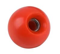 Tuerca de bola de mango para máquinas herramientas, perilla de apriete roscada con núcleo de hierro y cuerpo, negro o rojo, para torno, carpintería, equipos de alimentos (M6-25 negro)