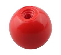 Tuerca de bola de mango para máquinas herramientas, perilla de apriete roscada con núcleo de hierro y cuerpo, negro o rojo, para torno, carpintería, equipos de alimentos (M10-35 hierro negro)