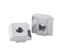 Tuerca de cabeza de martillo - 50 unids/lote Tuerca de ranura en T deslizante de acero al carbono recubierta de níquel para accesorios de aluminio(EU30-M4)