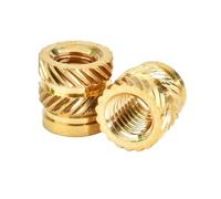 Tuerca de cobre de Embedment del moldeo a presión de la calefacción del hilo de M2 M3 M4 M5(Length 2mm,M3(OD4.2mm) 50Pcs)