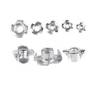 Tuerca De Cuatro Garras Chapada En Zinc Y Acero Al Carbono, T for Altavoz, Con Punta Ciega, Herrajes for Muebles M3 M4 M5 M6 M8 M10, 20/30 Uds(M10(20pcs))