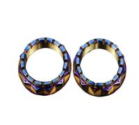 Tuerca de eje trasero de titanio FLAWLESSTI Gr5, paso M48 x 1,5(Burntblue 2 PCS,Diavel)