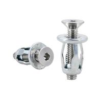 tuerca de expansión, tuerca de metal, Kit de 20/30/50 piezas tornillos, tuercas y remaches con forma pétalo, multicolor, M4-M8(Flat Head (Silver),M6x20(20Pcs))