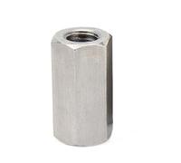 Tuerca de fijación, 1/2/5 piezas M3 M4 M5 M6 M8 M10 M12 304, acero inoxidable, hexagonal, extensible, varilla larga, conector de tuerca de acoplamiento, tuerca de molde tubular.(1pc M12x19x50mm)