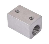 Tuerca de husillo de trineo transversal M10 x 1,0 mm de metal para torno WM210V-241 BHC210 HS210 JY210V CTC210 Pieza de Repuesto Ajuste Preciso Fácil Instalación Plata 16 x 25 x 16 mm 1 pieza