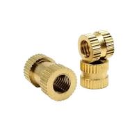 Tuerca de inserción de fusión en caliente de latón M1.6-M8 Tuerca integrada moleteada for moldeo por inyección de impresión 3D Longitud 2-16 mm(Long 7mm,25pcs M4(OD 7mm))
