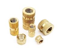 Tuerca de inserción de latón roscada, Tuerca de inserción moldeo por inyección hilo cobre y latón macizo M1.6 a M10, paquete 5/10/25/50 Uds(Length 14mm,10pcs M5 (OD 8.3mm))