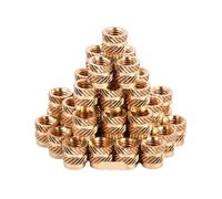 Tuerca de inserción de latón roscada, Tuerca de inserción térmica latón moleteado con rosca termofusible for empotrar, paquete 100 piezas M1-M840pcs(4mm,M8(OD 10mm)10pcs)