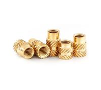 Tuerca de inserción roscada moleteada hembra latón for termosellado impresión 3D, molde inyección plástico termofusible, M2, M3, M4, M5, M6, personalizable(Length 3.6mm,M2.5xOD3.5 (50Pcs))