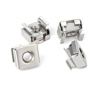 Tuerca de jaula cautiva 304 SS Clip cuadrado flotante Cassette jaula tuercas servidor Rack M4-M12 paquete de 1 2 5 10 Uds(5Pcs M8)