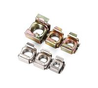 Tuerca de jaula cautiva Tuercas enjauladas cuadradas de acero inoxidable y carbono M4-M12 Zinc Níquel 304 2-10 piezas(A-Color Zinc,M12-2pcs)