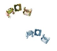 Tuerca de jaula de tarjeta 100 piezas/50 piezas M4 M5 M6 M8 M10 acero al carbono con casete flotante galvanizado tuercas de carcasa elástica(White Zinc Plated,M6 100pcs)