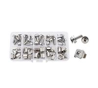 Tuerca de Jaula Flotante Juego de 20 tuercas bloqueo tornillo montaje en Rack acero inoxidable, estantes gabinete servidor, tornillos Phillips, arandelas perno, Kit jaula M5 M6(M5x20 (20Set))