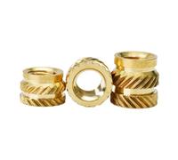 Tuerca de latón con inserto térmico, doble sarga moleteada, moldeo por inyección, tuercas termofusibles, impresora 3D, estuche plástico(Length 3mm)