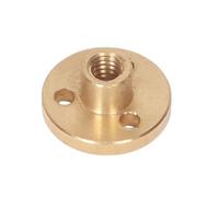 Tuerca de latón con tornillo de acero inoxidable, T4 Trapezoidal Flange Lead Screw Tuerca de latón de plástico de 4 mm, diámetro 1 mm, 1 mm, 2 mm Lead Multicolor(Brass,Pitch 1 mm plomo 1 mm)