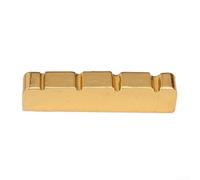 Tuerca de latón para 4 cuerdas para bajo eléctrico con chapado en oro para soportar el ángulo de rotura y entonación adecuados de la cuerda (38 mm)