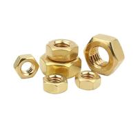 Tuerca de latón, tuercas hexagonales de cobre, tuercas hexagonales de latón de alta resistencia, M1.2 M1.4 M1.6 M2 M2.5 M3 M4 M5 M6 M8 M10 M12 M14 M16(M14(1pcs))