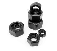 Tuerca de mano 1/10/20/50 Uds. Tuerca hexagonal de acero de grado negro 8,8 M1.4 M1.6 M2 M2.5 M3 M3.5 M4 M5 M6 M8 M10 M12 M16 M18 M22 M24(M24 1pc)