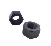 Tuerca de mano 1/2/5/10/20/50/100 Uds tuercas hexagonales M3 M4 M5 M6 M8 M10 M12 M16 M20 tuerca hexagonal de acero al carbono de grado 8,8 negro(M10-5Pcs)