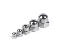 Tuerca de mano 1/50 piezas M3-M16 304 de acero inoxidable, tapa de tuerca hexagonal de bellota, cubierta decorativa, tuercas de cúpula semicirculares(M16 1piece)