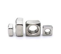 Tuerca de mano 1-50 Uds M3 M4 M5 M6 M8 M10 M12 304 tuerca de soldadura cuadrada de acero inoxidable borde biselado bloque de tuerca soldada sujetador Chapado en Zinc blanco(M4X40pcs)
