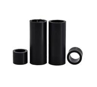 Tuerca de mano 50-100 Uds M3.2- M12.2 espaciadores de nailon huecos sin rosca ABS negro arandela de separación hueca redonda soporte PCB columna de instalación de TV Pilar(5mm(50Pcs),M4.2 (OD7))