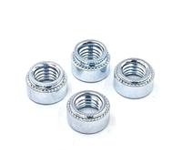 Tuerca de mano 50 Uds M2 M2.5 M3 M3.5 M4 M5 espesor de losa 1,4mm 1,0mm 0,8mm tuerca de acero al carbono remache autoadhesivo Nutsert prensa tuerca de remache(M3-3 A 2.3mm)