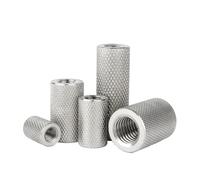 Tuerca de mano Tuerca de acoplamiento moleteada de cabeza plana cilíndrica extendida M3 - M16, tuercas de apriete de mano de extensión larga de acero inoxidable, 2/5 Uds. ( Size : D6xM3x10 (5pcs) )