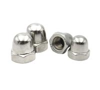 Tuerca de mano Tuerca de cúpula de acero inoxidable 304/201, tuerca de bellota, corona hexagonal, 1-50 unidades, M3, M4, M5, M6, M8, M10, M12, M14, M16(304 stainless steel,M8 (5pcs))