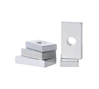 Tuerca de mano Tuercas cuadradas de acero al carbono galvanizado, tuercas rectangulares, tuercas deslizantes delgadas, accesorio de perfil de aluminio, M3, M4, M5, M6 y M8, 5-50 unidades(M4x12x24x2.5m