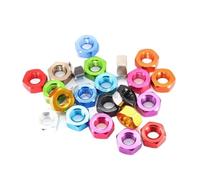 Tuerca de mano Tuercas hexagonales de aluminio anodizado de colores, 10 Uds. Para modelos RC M3 M4 M5 M6 M8, tamaños surtidos, paquete de 10(Gloden,M3 10pcs)