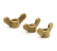 Tuerca de mariposa de latón DIN315 Apriete a mano las tuercas de mariposa M3 M4 M5 M6 M8 M10 M12(M6 2pcs)