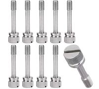 Tuerca de mariposa M2/M2.5/M3/M4/M5/M6/M8, acero inoxidable 304, tornillo/tuerca de mariposa moleteada, perno de bloqueo ranurado de apriete manual (10 unidades)(M 3X25)