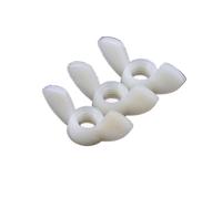 Tuerca de mariposa, pernos de tuercas de mariposa, sujetadores, M3 M4 M5 M6 M8 M10 M12, tuerca de nailon, lingote de plástico, tapa de tornillo tipo mariposa(White,M4 10pcs)
