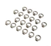 Tuerca de ojo de elevación M6 304 Tuercas de anillo roscadas hembra de acero inoxidable para aplicaciones de elevación e ingeniería industrial, sujetadores resistentes a la corrosión para construcción