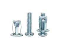 Tuerca de pétalos con tornillo de expansión, Tuerca de remache de pétalo M4 M5 M6 20-25mm tablero de cortina de acero perno de expansión de pared de coche 10/30/50 Uds(M4x25 (50Pcs))