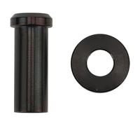 Tuerca de pinza C para bicicleta, aleación de titanio, M6x20mm, resistente a la oxidación, abrazadera C, tuerca de fijación, accesorios para bicicleta de carretera con junta (Negra)