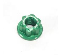 Tuerca de pista para eje trasero de bicicleta M10x1.0, 2 piezas para marcos de bicicleta tradicionales, compatibles con las normas de roscado de buje de rueda trasera (W/Logo verde)