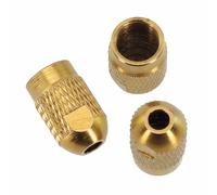 Tuerca de portabrocas de acero para molino eléctrico, herramientas de amoladora rotativa - Accesorios de boquilla de rosca de eje M7/M8 para pulido, molienda y grabado (paquete de 3) (M8X0.75)