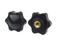 Tuerca de pulgar de cabeza de perilla de mano de baquelita de 2-5 piezas - Tuerca de mango de estrella de plástico duradero for tornillos de máquina(Blind hole M4x25mm 5Pcs)